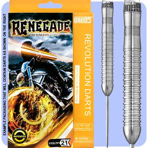 renegade darts steel tip tungsten  patented reflex point double ring grip