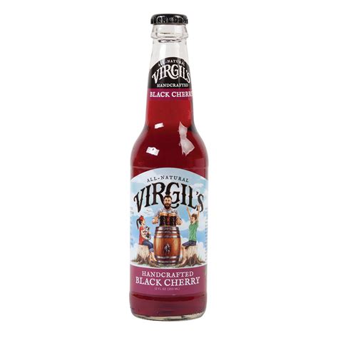 virgils black cherry soda  oz bottle nassau candy