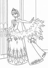 Elsa Queen Coloring Pages Disney Walt Fanpop Characters sketch template
