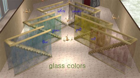 mod  sims  mistral wood  glass staircase   matching
