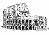 Colosseo Colorare sketch template