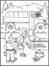 Coloring Bus School Pages Safety Rules Driver Printable Color Getcolorings Kids Educational sketch template