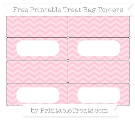 pink chevron simple treat bag toppers bag toppers treat bags