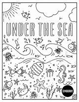 Coloring Pages Sea Under Kids Sheets sketch template