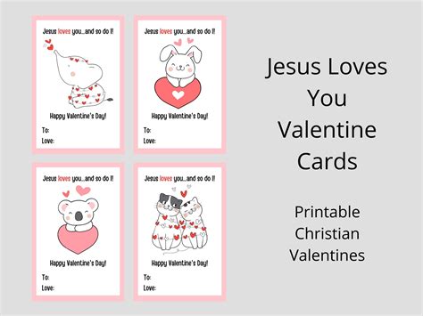 jesus loves  valentine cards printable christian etsy
