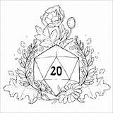 Dnd D20 sketch template