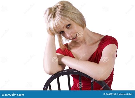 stylish fashion model sitting  chair stock image image  haute adult