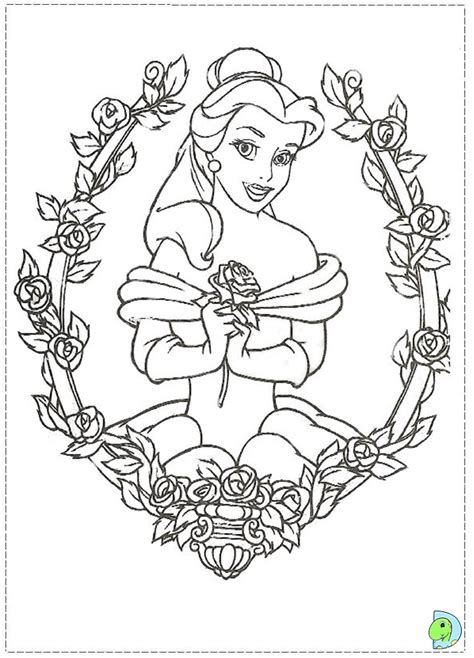 beauty   beast coloring page dinokidsorg