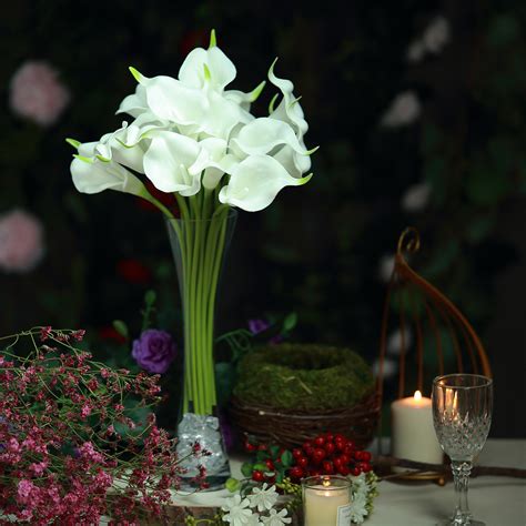 pcs  tall poly foam calla lily flowers single stems wedding