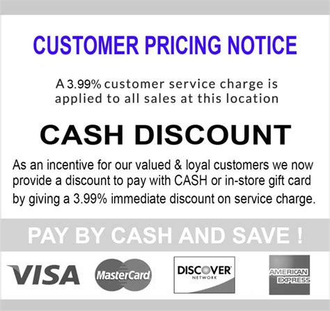cash discount program notice