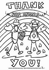 Nhs Angels Colouring sketch template