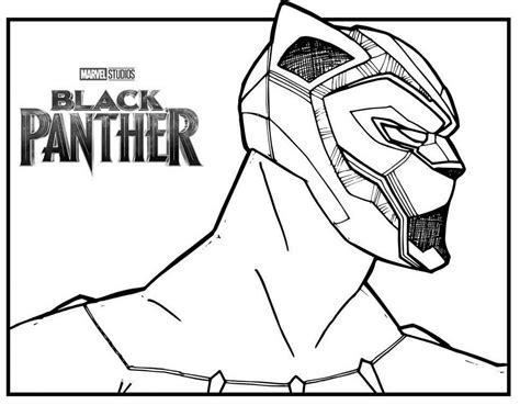 black panther coloring pages superhero marvel  printable