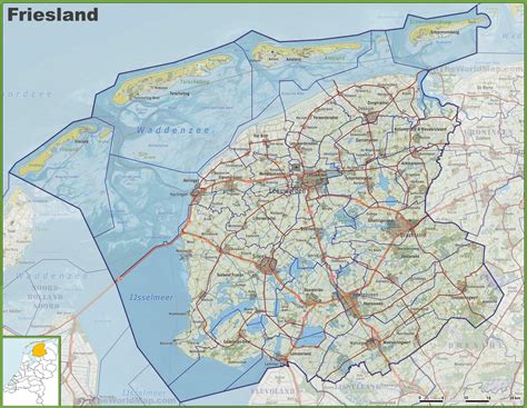 kaart friesland nederland kaart