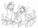 Mouse House Stampendous Mice Rubber Stamp Angel Mounted Cling Stm Stamps Christmas Coloring Number Part Colour sketch template