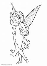 Fairy Coloring Pages Beautiful Fairies Printable Girl Disney sketch template