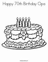 Birthday Pages 70th Happy Coloring Colour Opa sketch template