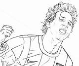 Messi Lionel Neymar Drawdoo Ronaldo Cristiano Fútbol Cuartos Tutoriales Ausmalen sketch template