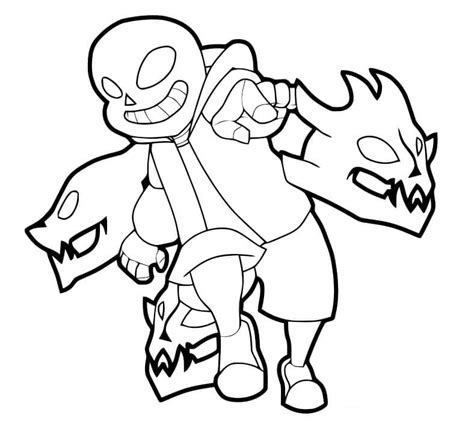 creppy sans coloring page  printable coloring pages  kids