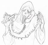 Scary Scream Ghostface Daylight sketch template