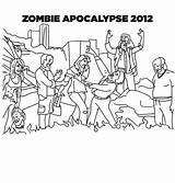 Zombie Apocalypse Coloring Pages Printable sketch template