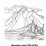 Coloring Pages Mountain Scenery Mountains Printable Kids Color Getdrawings Getcolorings Print sketch template