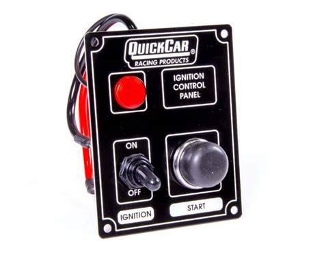 quickcar ignition control panel warning light black
