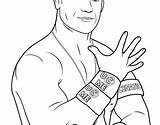 Cena John Coloring Drawing Pages Wwe Printable Colouring Drawings Getdrawings Kids Print Funny sketch template