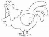 Chicken Red Coloring Crafts Hen Pages Cutout Animal Glue Bread Farm Chickens Colouring Choose Board Roosters Galinha Kids Make sketch template