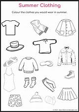 Summer Clothing Find Correct Season Colour Children Suitable Now sketch template