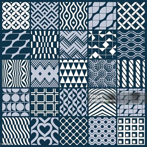 set  vector endless geometric patterns composed   shapes