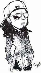 Lil Wayne Cartoon Swag Psd Coloring Imvu Pages Vector Template 2pac Vectorhq Groups Group Favorites Graphic sketch template