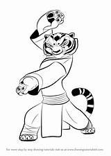 Panda Kung Fu Tigress Drawing Draw Step Easy Master Characters Cartoon Drawingtutorials101 Coloring Colouring Po Tutorials Sketch Pages Learn Kids sketch template