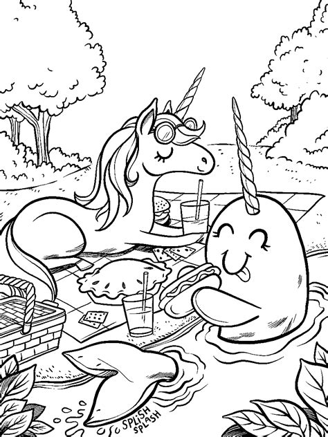 narwhal coloring pages