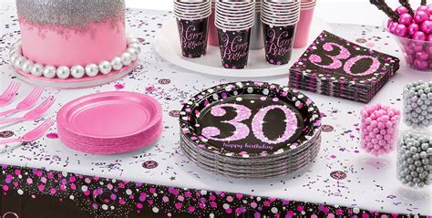 Pink Sparkling Celebration 30th Birthday Party Supplies Party City