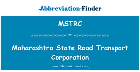 mstrc 정의 maharashtra 국가로 교통 공사 maharashtra state road transport