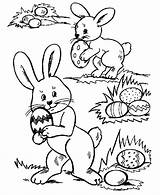 Easter Coloring Sheets Pages Printable Bunny Eggs Colour Kids Hiding Book Print Happy Holiday Line sketch template