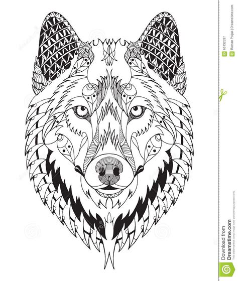 wolf head coloring pages  adults haensche nimglueck