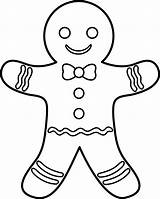 Man Outline Clipart Gingerbread Library Clip Line sketch template