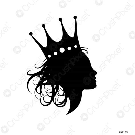 vector sign queen  crown fashion  beauty concept stock vector