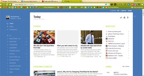 st century principal feedly  rss reader replacement