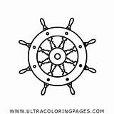 Rudder Coloring Wheel Steering Pages Vector sketch template