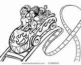 Coaster Roller Coloring Pages Getdrawings sketch template