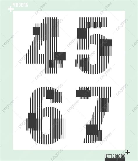 modern alphabet fonts vector design images number font template modern design black style
