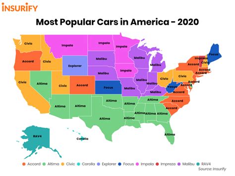 popular cars  america  state updated  insurify