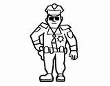 Polizia Policia Municipale Policias Oficial Colorier Poliziotti Acolore Policier Mestieri Policiers sketch template
