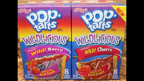 wild berry and wild cherry wildlicious pop tarts taste test and food review youtube