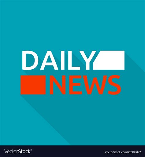 daily news logo flat style royalty  vector image
