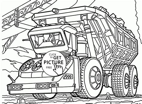 dump truck coloring pages printable  getdrawings