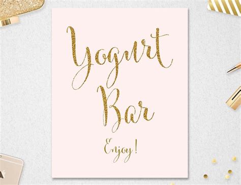 yogurt bar sign instant   wedding