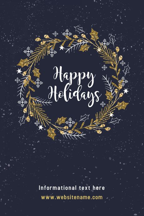 happy holidays poster template postermywall